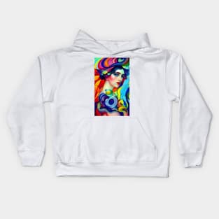 Surrounded by colors and shapes Kids Hoodie